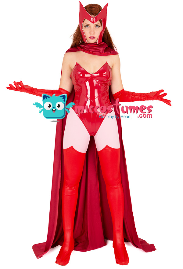Superheroine Cosplay Costume Bodysuit Inspired by Scarlet Witch