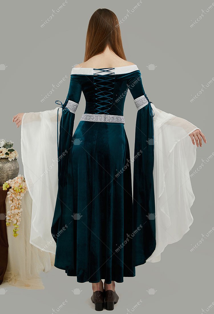 Medieval Reeve Costume Women Medieval Renaissance Costume - Elf Style Off Shoulder Green ...