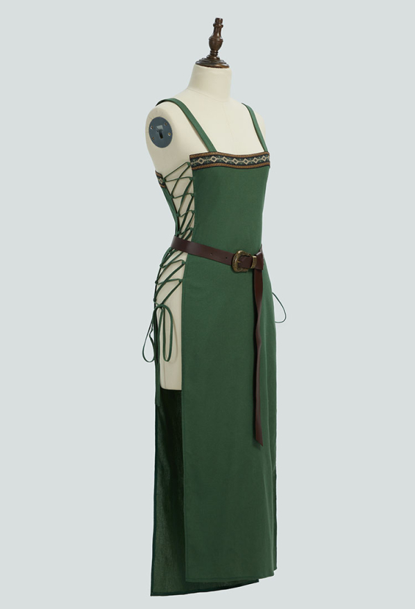 Women Medieval Clothing - Vintage Viking Style Apron with Belt Cosplay | Top Quality Apron for Sale Women Medieval Clothing - Vintage Viking Style Apron with Belt Cosplay | Top Quality Apron for Sale
