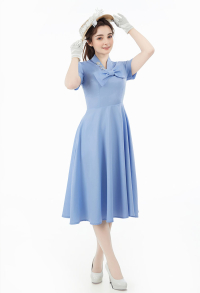 Medieval Vintage Short Sleeve Dress 1950s Elegant Evening Ball Gown