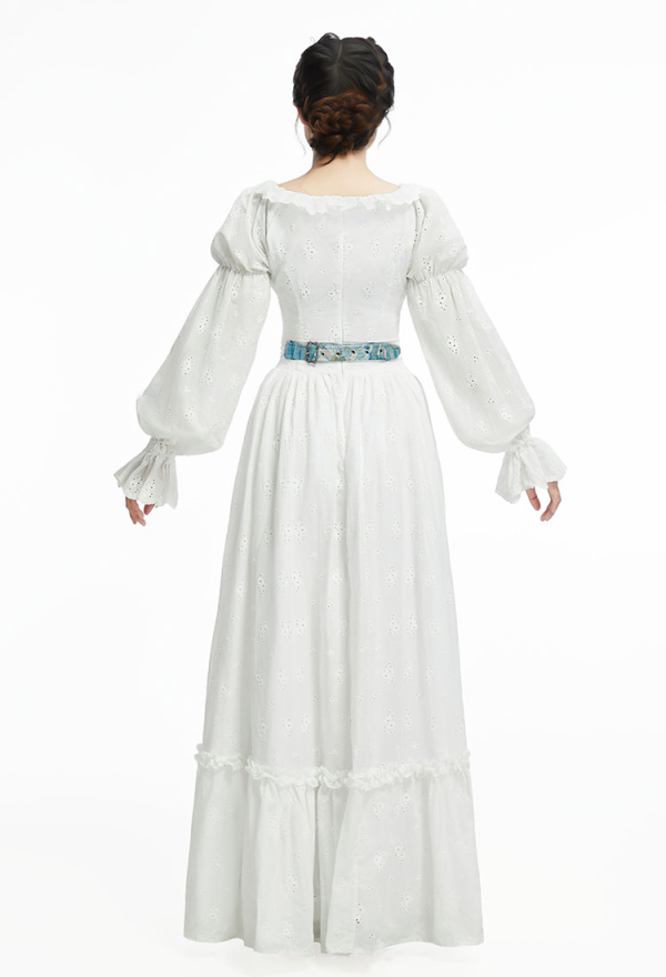 sachin and babi light blue dress SEAOPEN Renaissance Costume Women Medieval Dress Renaissance Pirate Irish  Ren Fairy Dresses Halloween Cosplay Corset Dress Black,S main image 0