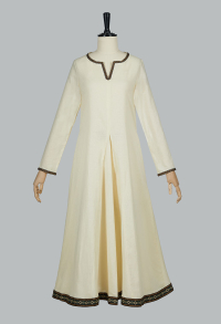 Medieval Retro Viking White Dress Renaissance Clothing Court Style Lining Dress