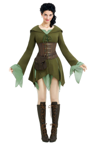 Halloween Medieval Elf Costume Renaissance Traditional Irish Style Dress Fairy Dress