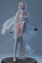 Nr: Automata YoRHa No.2 Type B 2B White Wedding Suit Sexy Bride Bodysuit Cosplay Costume