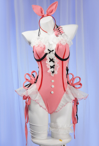 Feria Shen Cosplay Costume One Piece Swimsuit with Hair Bands Leg Accessory