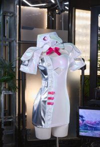 NARAKA: BLADEPOINT Valda Cui Healing Light Skin Cosplay Costume Dress with Hat and Bow Tie