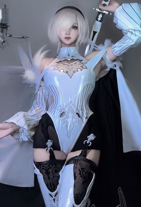 Nier:Automata Costume de Cosplay 10H Combinaison avec Collants et Cape