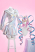Needy Streamer Overload Ame kAngel Cosplay Costume Top and Half Skirt with Bow