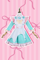 Needy Streamer Overload Ame Cosplay Costume Maid Outfit Dress with Apron and Socks