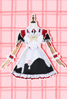 Needy Streamer Overload Rain Cosplay Costume Maid Outfit Dress with Apron and Socks