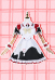 Needy Streamer Overload Rain Cosplay Costume Maid Outfit Dress with Apron and Socks