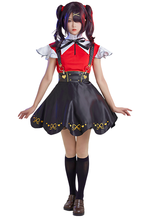 Needy Streamer Overload Costume de Cosplay Ame-Chan Top Jupe Set avec Chaussettes