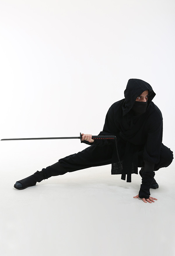 Japanese Ninja Bushido Cosplay Costume for Adults with Hood and Socks