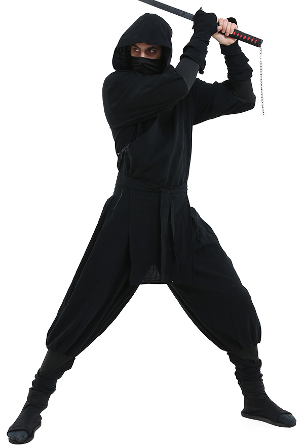 Japanese Ninja Bushido Cosplay Costume for Adults with Hood and socks