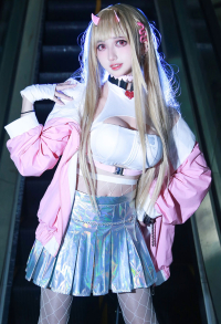 The Goddess of Victory: Nikke Viper Cosplay Costume Top and Skirt Set with Pink Coat