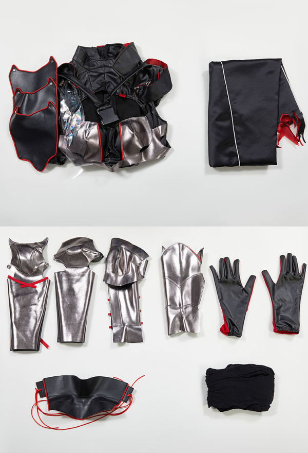 SCARLET、BLACK COSTUME 100％ & 400%セット Women Scarlet Black Shadow Costume - Jumpsuit and Gloves Goddess