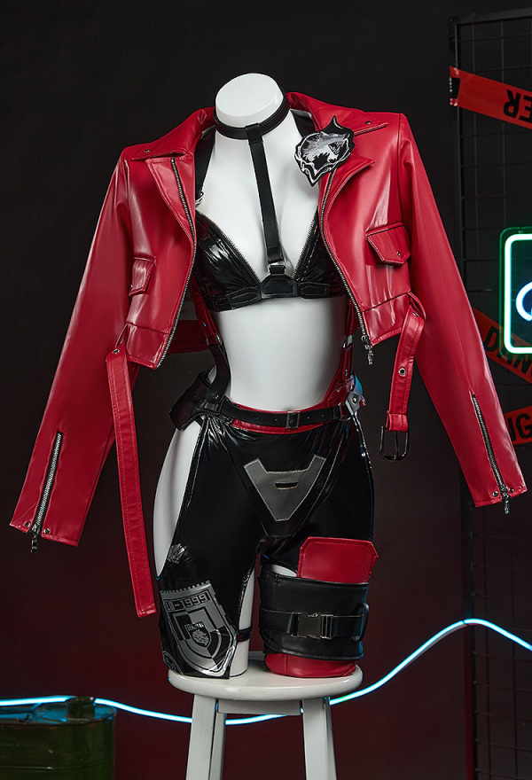 Women Red Hood Costume- Top and Pants with Jacket Game Cosplay