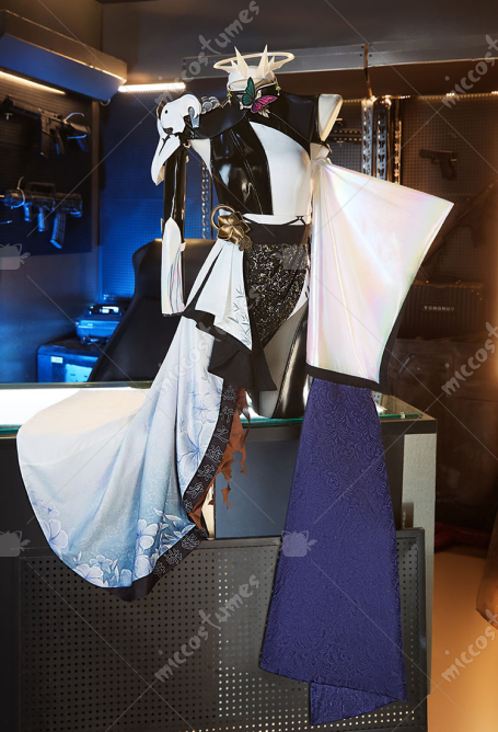 Goddess of Victory: Nikke Nayuta Default Skin Cosplay Costume Bodysuit with Waist Belt and Left Sleeve