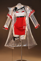 Goddess of Victory: Nikke Ying Ning Cosplay Costume Dress with Transparent Coat and Thong