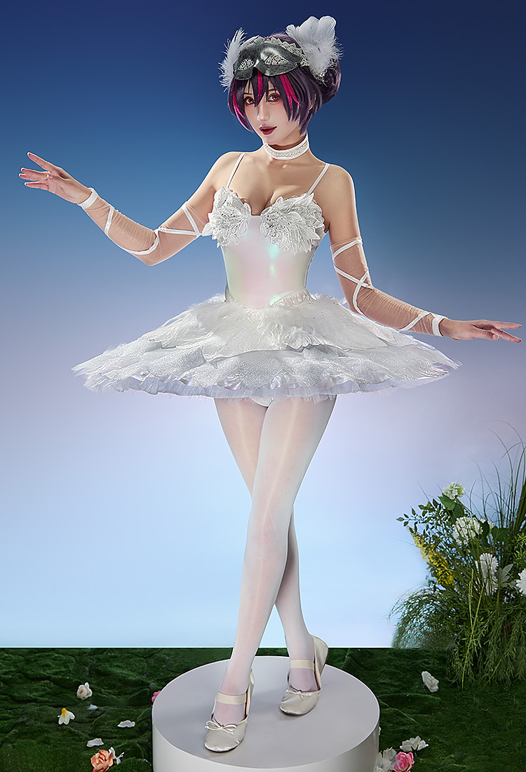 Goddess of Victory: Nikke Quency Cosplay Costume Bodysuit with Detachable Skirt and Petticoat