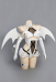Goddess of Victory: Nikke Blanc White Devil Cosplay Costume Cutout Halter Bodysuit with Wings and Headband