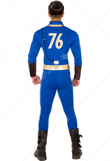 Fallout 76 Soldier 76 Cosplay Costume Adult Vault Jumpsuit Two-Piece Suit Jacket Pants