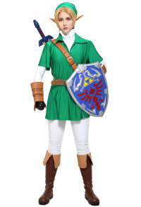 The Legend of Zelda Ocarina of Time Link Cosplay Costume