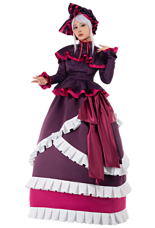 Overlord Shalltear Bloodfallen Cosplay Lolita Kleid Schleife Hut Kostüm