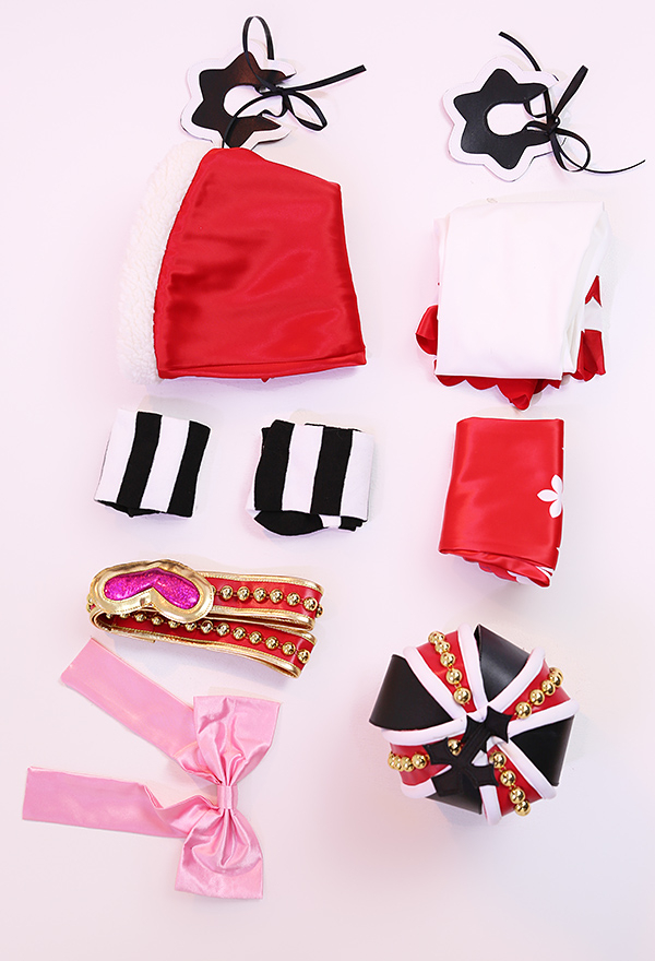 Perona One Piece Cosplay Kurz Umhang Rock Socken Gürtel Krone Zubehör Set Cosplay Kostüm