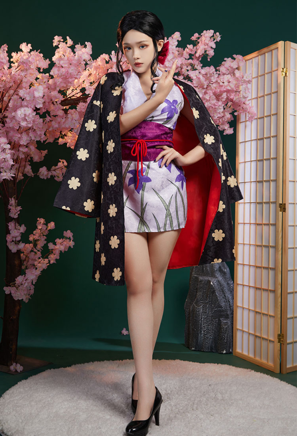 One Piece Nico Robin Kimono Cosplay Kleid Cosplay Kostüm