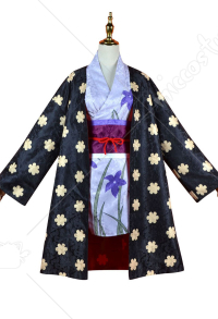 One Piece Nico Robin Kimono Cosplay Costume Kimono Dress and Belt with Cardigan