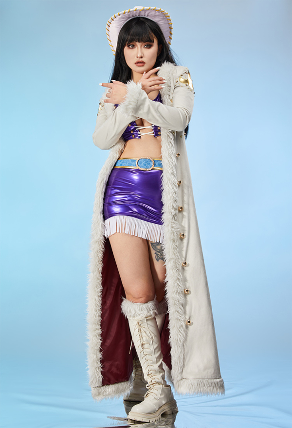 Women Robin Costume - Bra and Miniskirt with Long Coat and Hat OP Cosplay | Top Quality Outfits for Sale Women Robin Costume - Bra and Miniskirt with Long Coat and Hat OP Cosplay | Top Quality Outfits for Sale