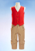 OP Luffy Live-action Movie Ver Cosplay Costume Vest with Pants