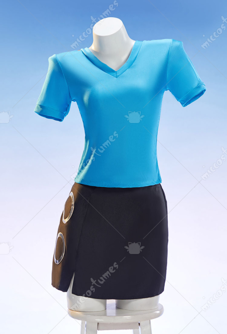 OP Nami Live-action Movie Ver Cosplay Costume Blue Suit Top and Skirt