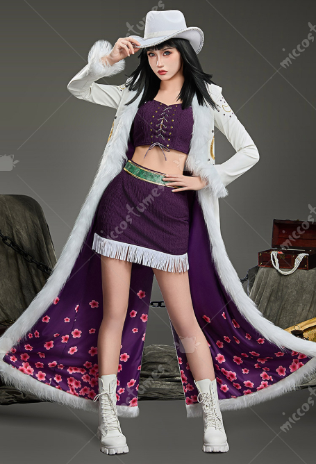 OP Robin Live-action Movie Ver Cosplay Costume Tank Top and Skirt with Coat and Hat