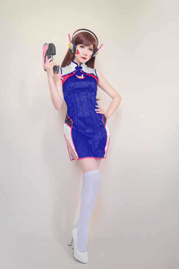 Game Swimsuit Kleid Cosplay Sommer Kawaii Blau Cheongsam Cosplay