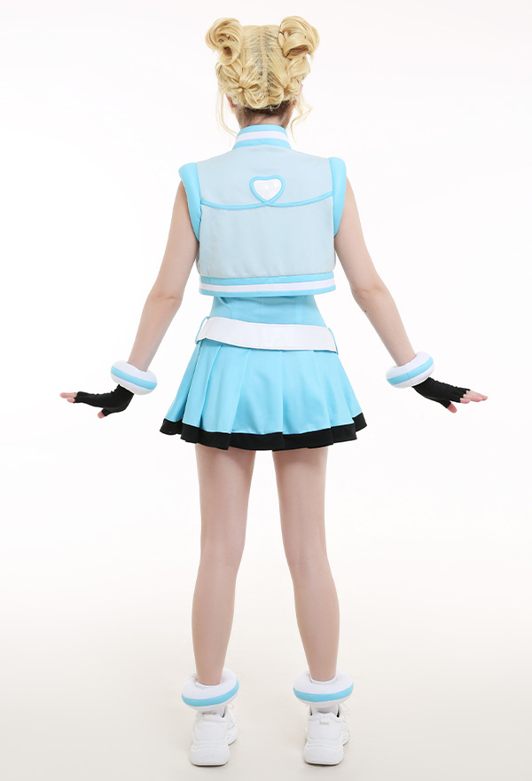 Girls Z Costume de Cosplay Miyako Gotokuji Rebelle Robe Bleue avec Veste