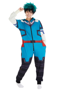 Women MHA Midoriya Izuku Onesie Pajama Adult Onesie Homewear Kigurumi Hooded Loungewear Costume Outfits