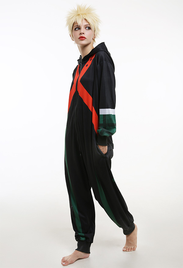 My Hero Academia Katsuki Bakugō My Hero Academia Katsuki Bakugō Onesie Homewear Kigurumi Cosplay Kostüm Jumpsuit Einteilige Pyjamas Cosplay Kostüm Cosplay Kostüm Jumpsuit Einteilige Anzug Hosen Pyjamas Cosplay Kostüm