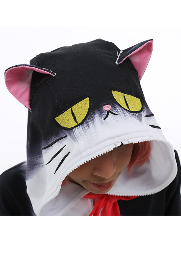 Women Halloween Onesie Pajama - Kawaii Cat Style Print Adult Hooded  Homewear Kigurumi Sleepwear