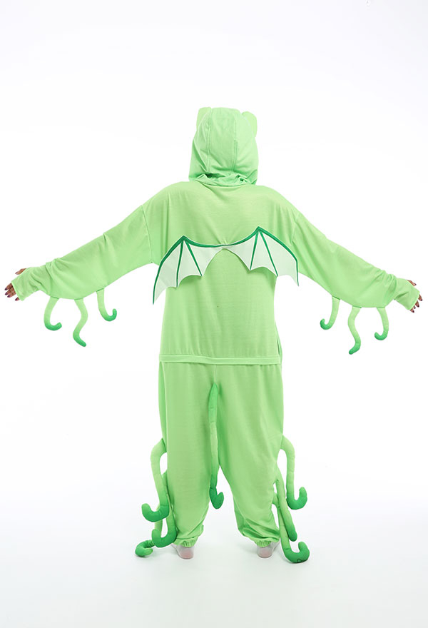 Combinaison Halloween Pyjama Une Pièce Style Monstre Cthulhu Chat Vêtement de Nuit à Manches Longues