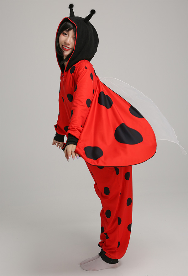 Combinaison Halloween Pyjama Une Pièce Style Coccinelle Vêtement de Nuit à Manches Longues