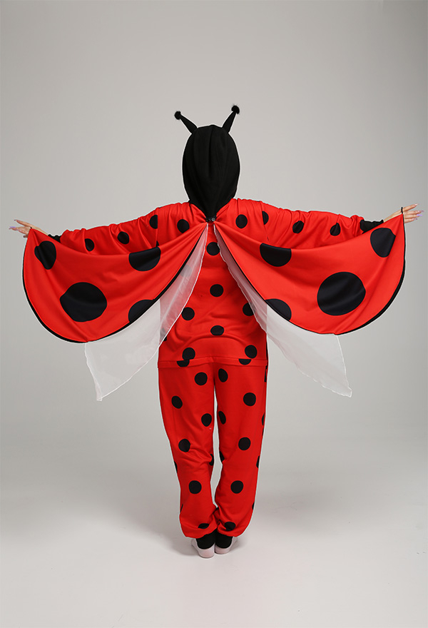 Combinaison Halloween Pyjama Une Pièce Style Coccinelle Vêtement de Nuit à Manches Longues