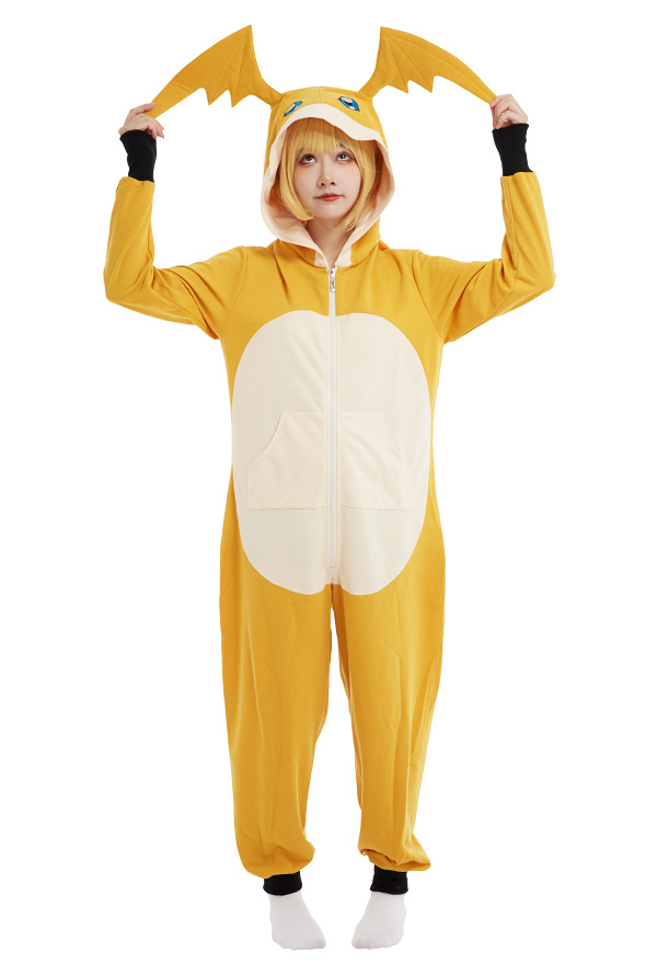 Combinaison Halloween Pyjama Une Pièce Dérivé Patamon Vêtement de Nuit à Manches Longues