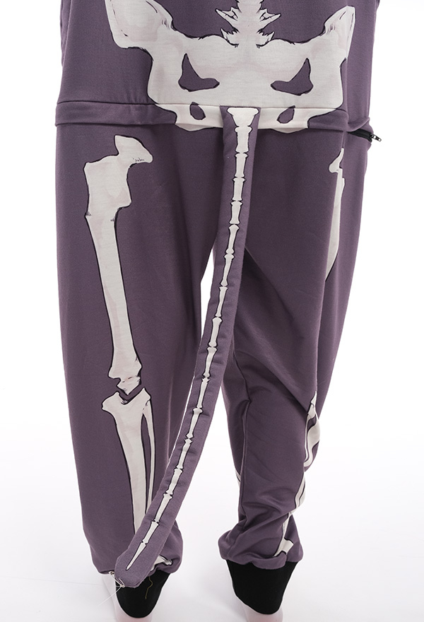 Skull Cat Onesie Pajama - Women Halloween Loungewear Adult