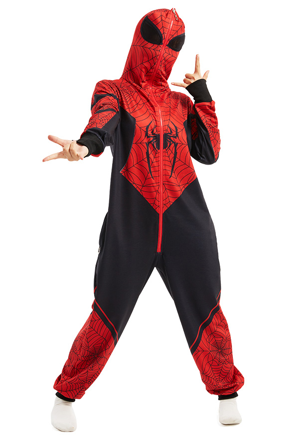 Womens & Mens Spiderman Onesie Pajamas Costume Unisex