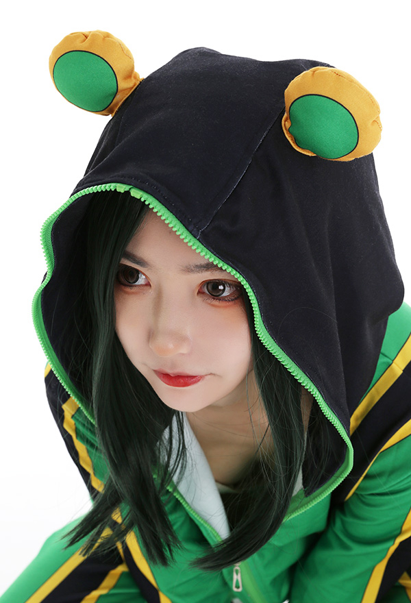 Combinaison Pyjama Une Pièce Dérivé Tsuyu Asui Froppy Vêtement de Nuit à Manches Longues