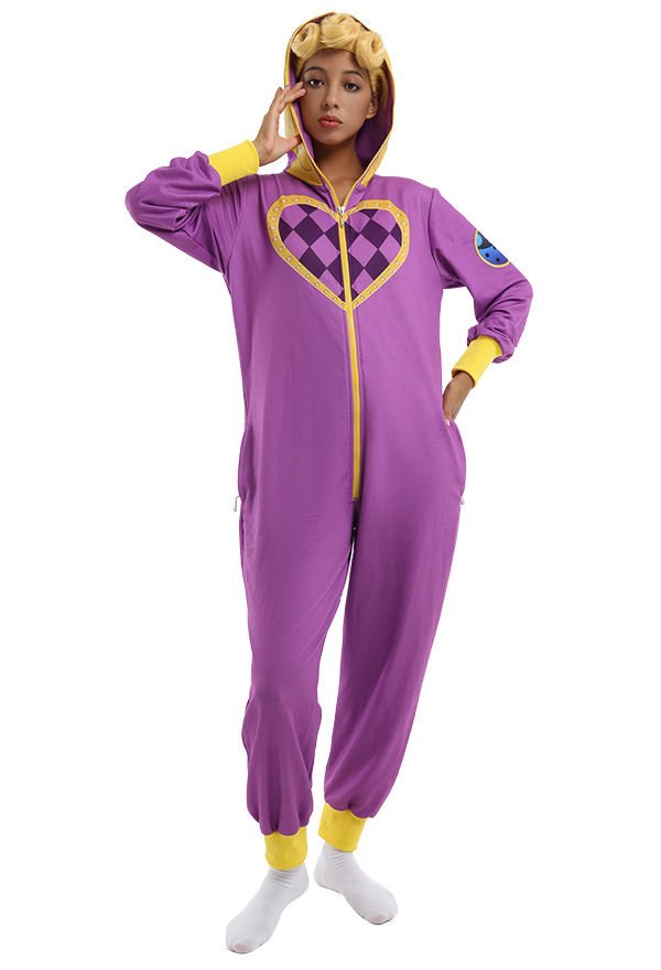 Women Giorno Giobana Onesie Pajama Adult Onesie Homewear Kigurumi Hooded Loungewear Costume Outfits