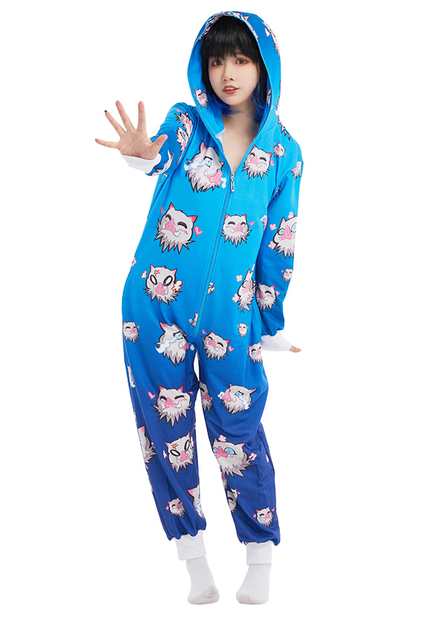 Women Beast Boar Long Sleeve Homewear Kigurumi Onesie Pajama Hooded Loungewear Cosplay Costume Outfits