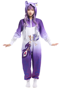 Women Genshin Impact Derivative Onesie Pajama Adult Onesie Homewear Kigurumi Hooded Loungewear Costume Outfits